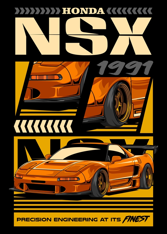 その他 From S800 to NSX 50 Honda Posters Honda Acura NSX poster & stampe di Heru Kurniawan - Printler