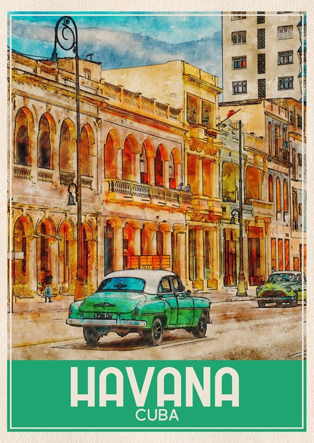 Havana Cuba Travel Art