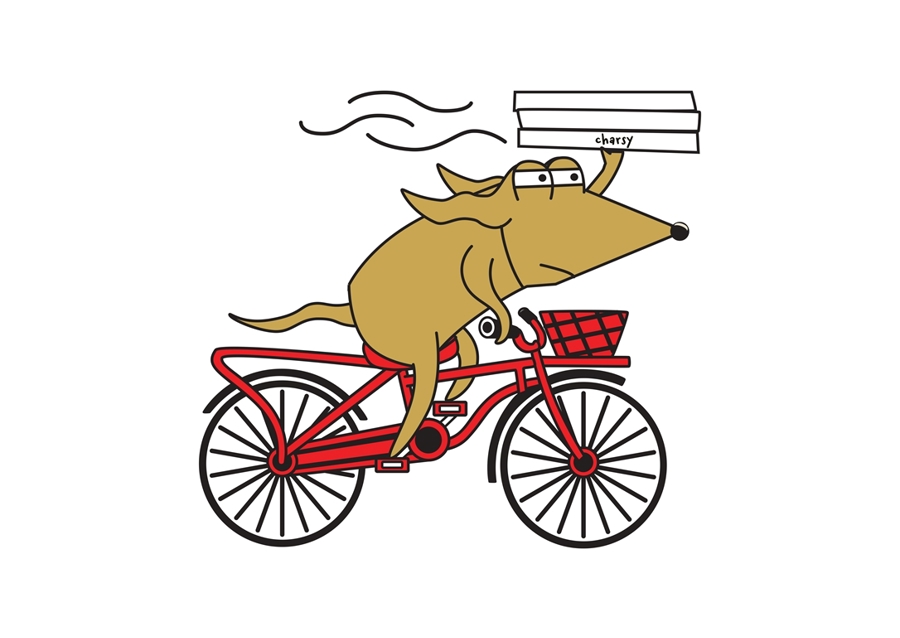 Pizza Cartoon Hond Marty