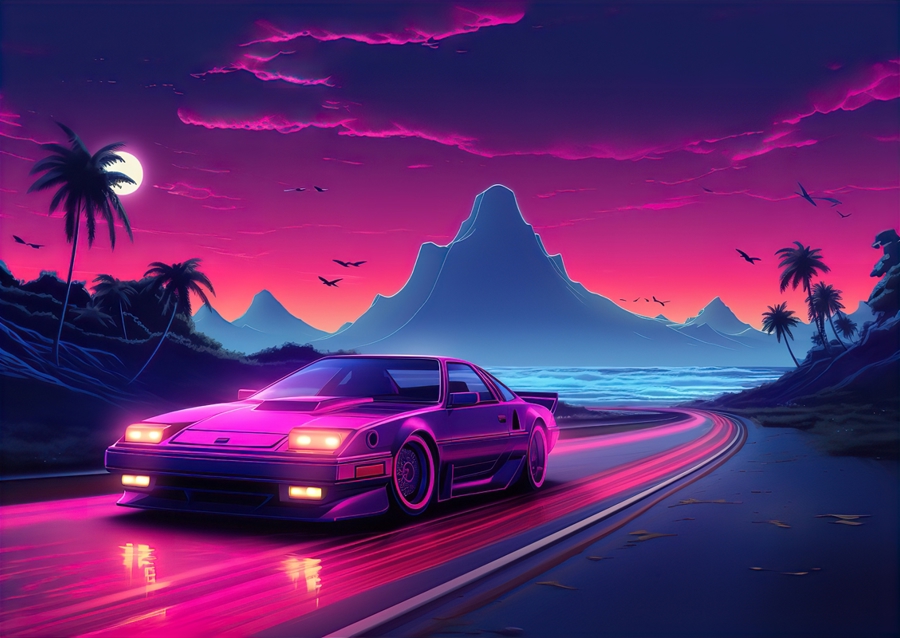 Vaporwave Car Neon