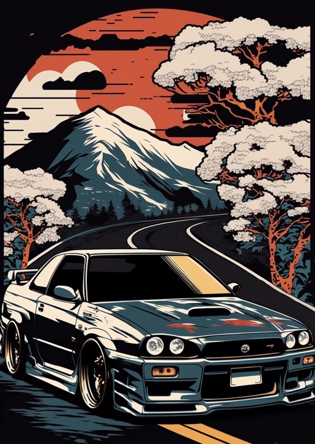 Nissan Skyline GTR R34 Retro