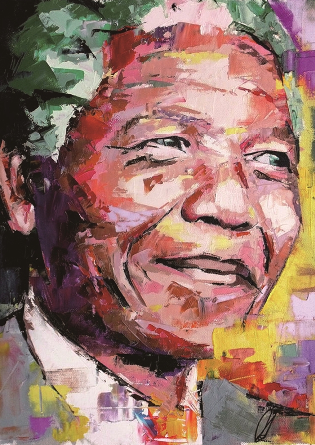 Nelson Mandela Vollfarbe