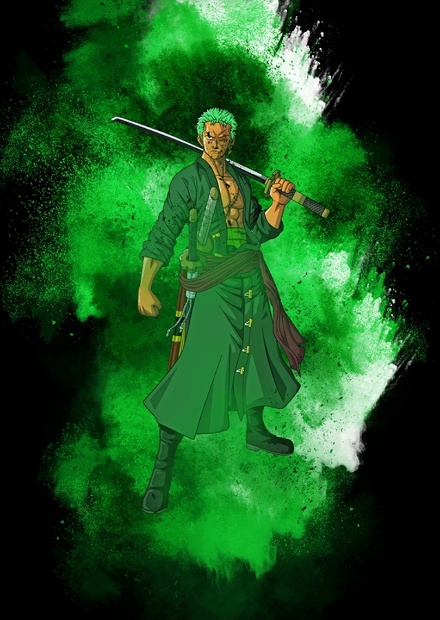Roronoa zoro green brush