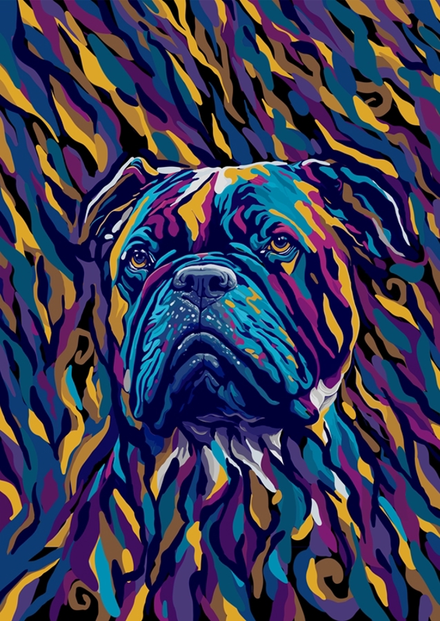 Buldog abstrakcyjny ekspresjonizm