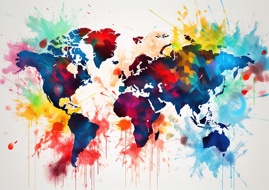 World Map Colorful