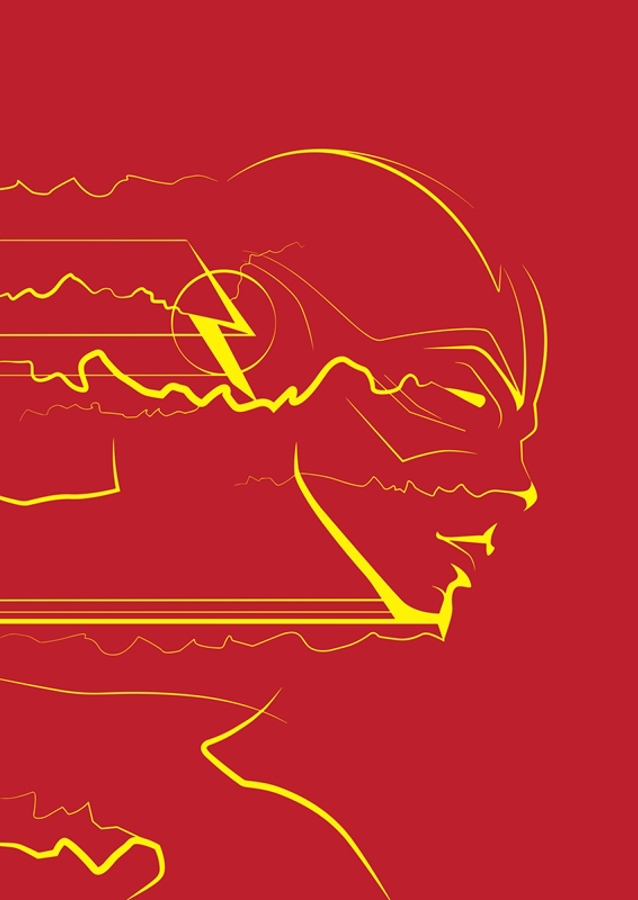 the flash line art