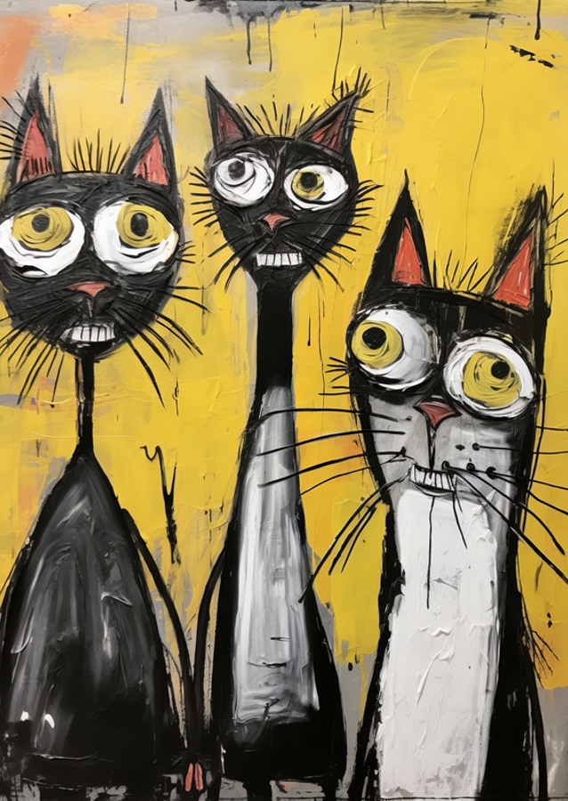 Kočky na žlutém 5