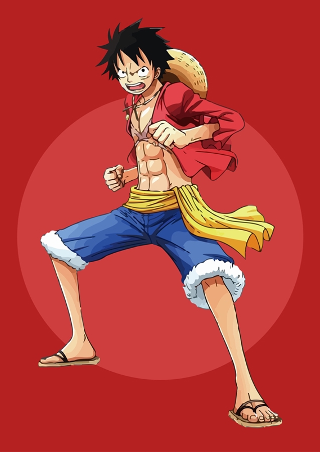 Pose genial de Luffy