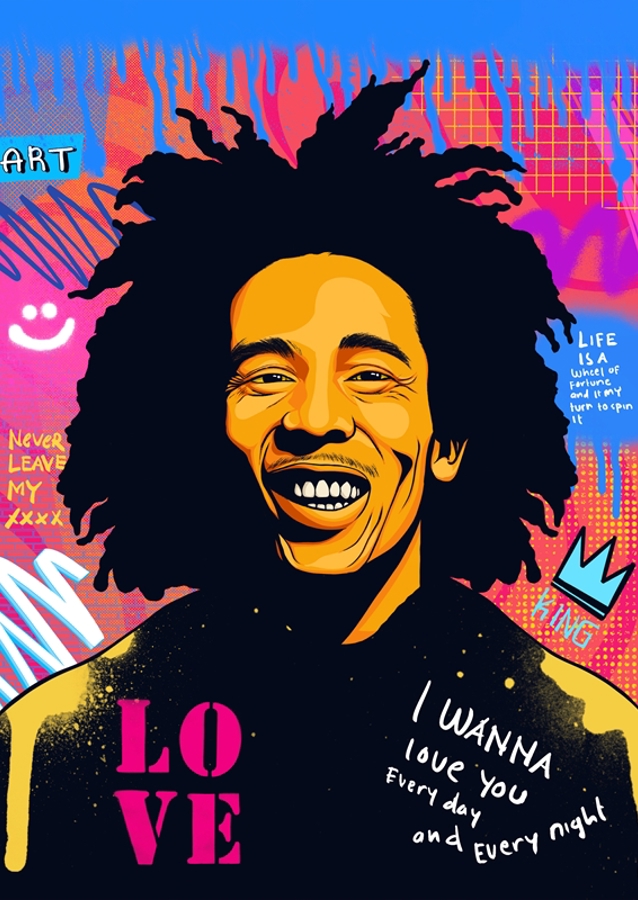 Bob Marley Pop Art