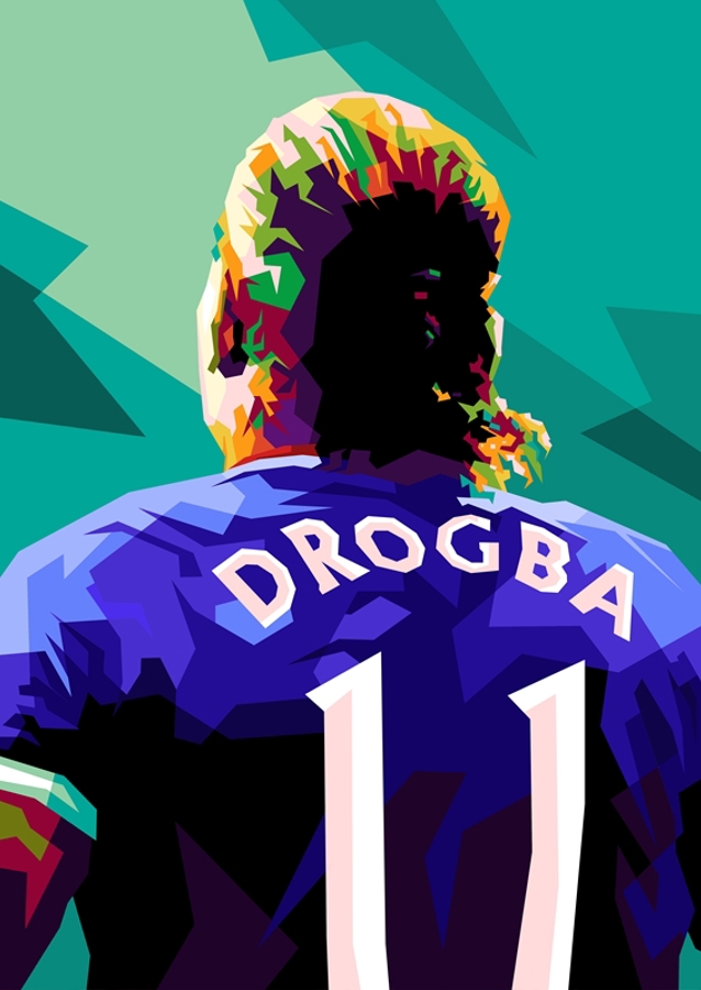 Didier Drogba wpap pop art 