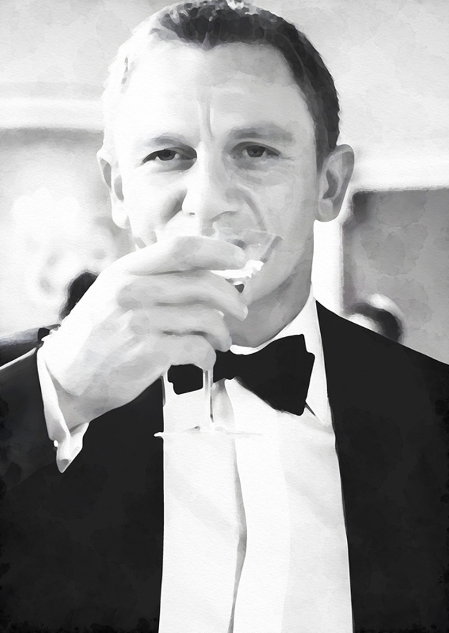 Daniel Craig Drinking Vodka