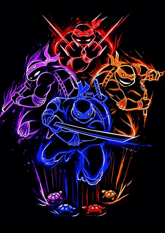 Leo, Raph, Donnie, Mikey - TMNT