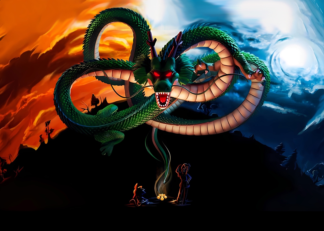 ヴィンテージ 90s Dragon Ball Z Goku Shenron Super Shenron and Goku