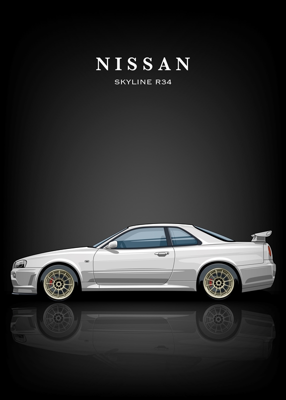 GTRカタログ Nissan GTR - Alzposters - Plakaty Samochodowe