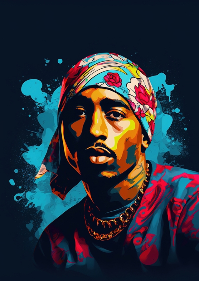 Tupac Shakur (2Pac) Pop Art