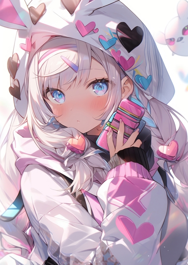 Słodkie Anime Różowa Miłość