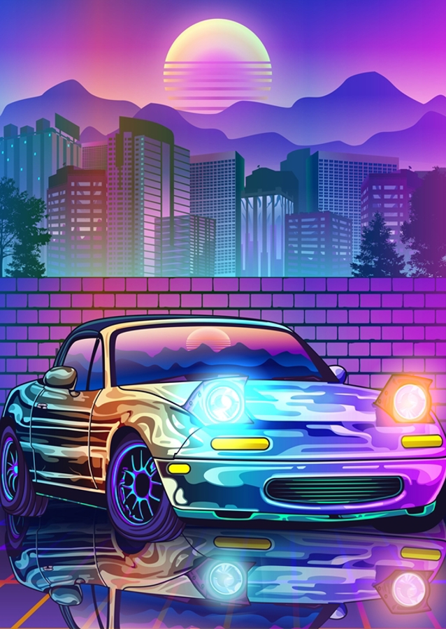 Mazda MX5 Miata Synthwave