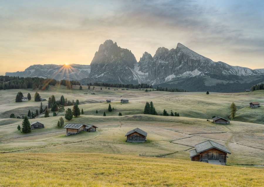 Alpe di Siusi in Zuid-Tirol