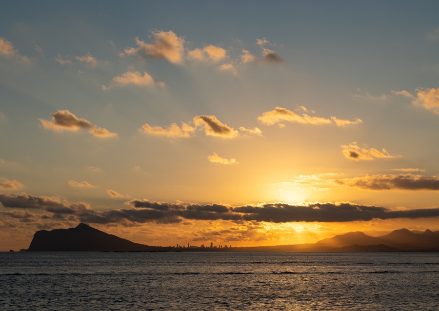 Golden Mediterranean sunset