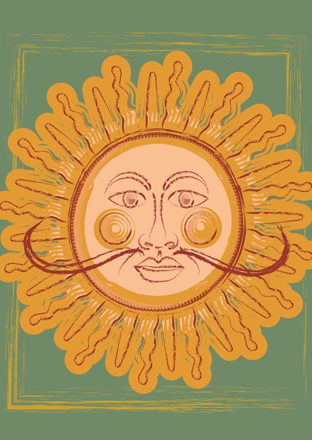 sun with beard