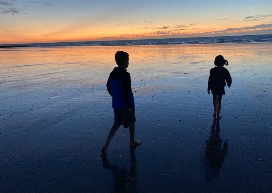 Nacht am Meer blaue Stunde