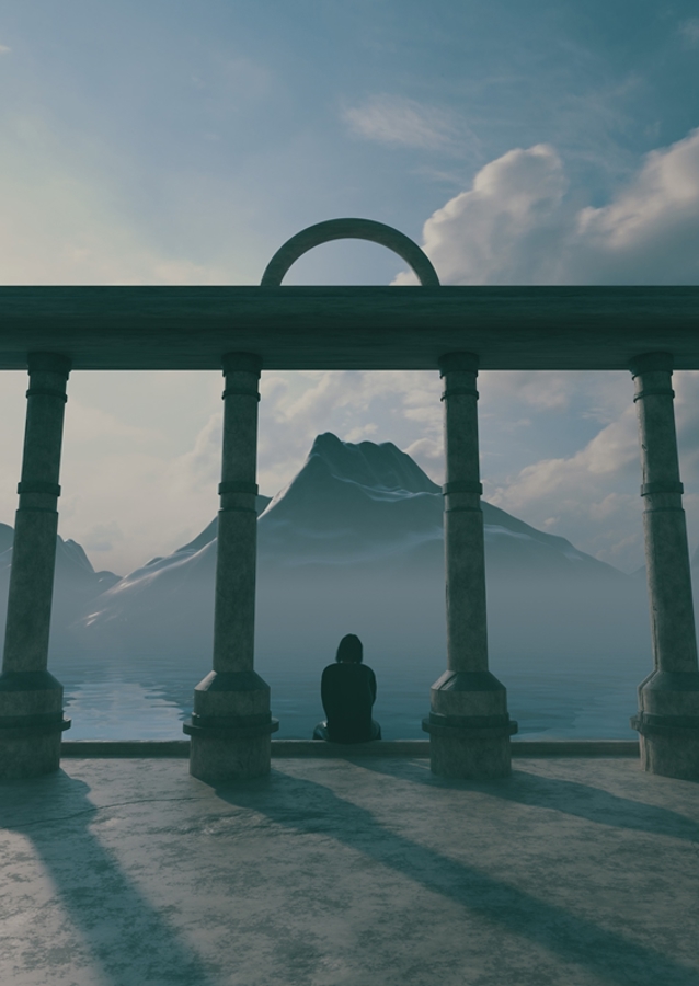 Nézz le 3D szürrealizmus 