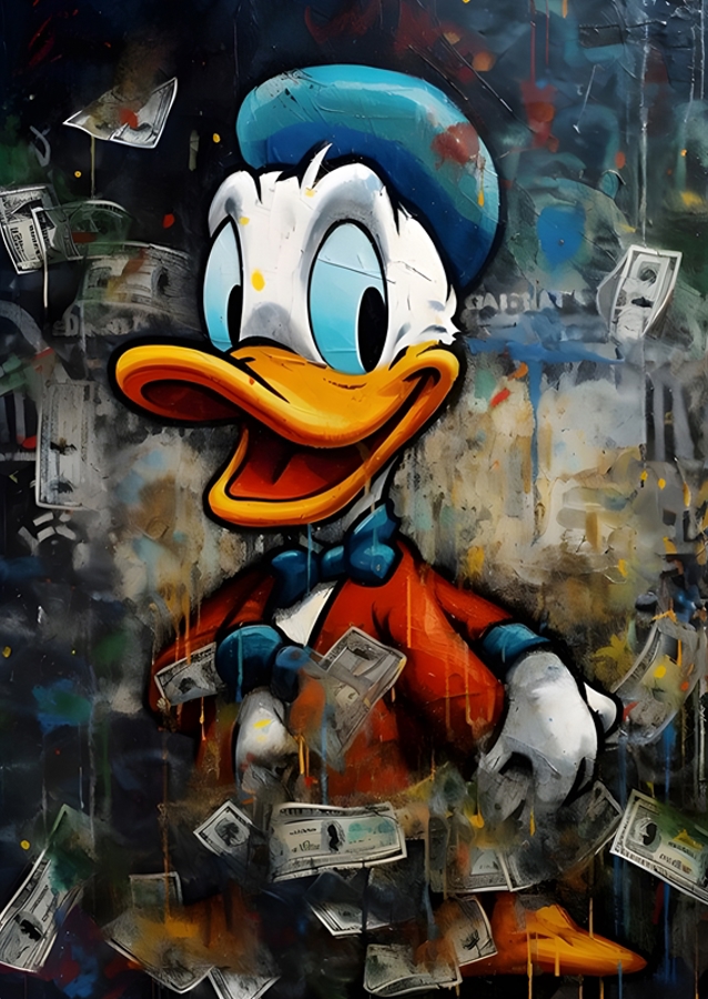 Donald Duck with Money