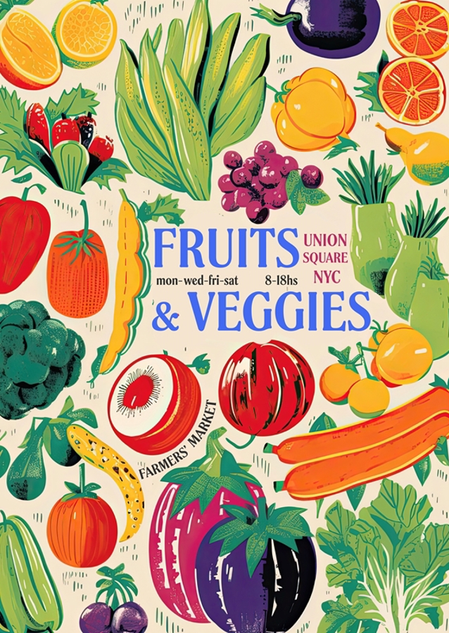 NYC Farmers Market Poster