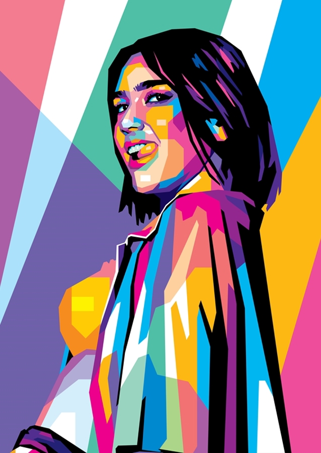 Dua Lipa al estilo WPAP