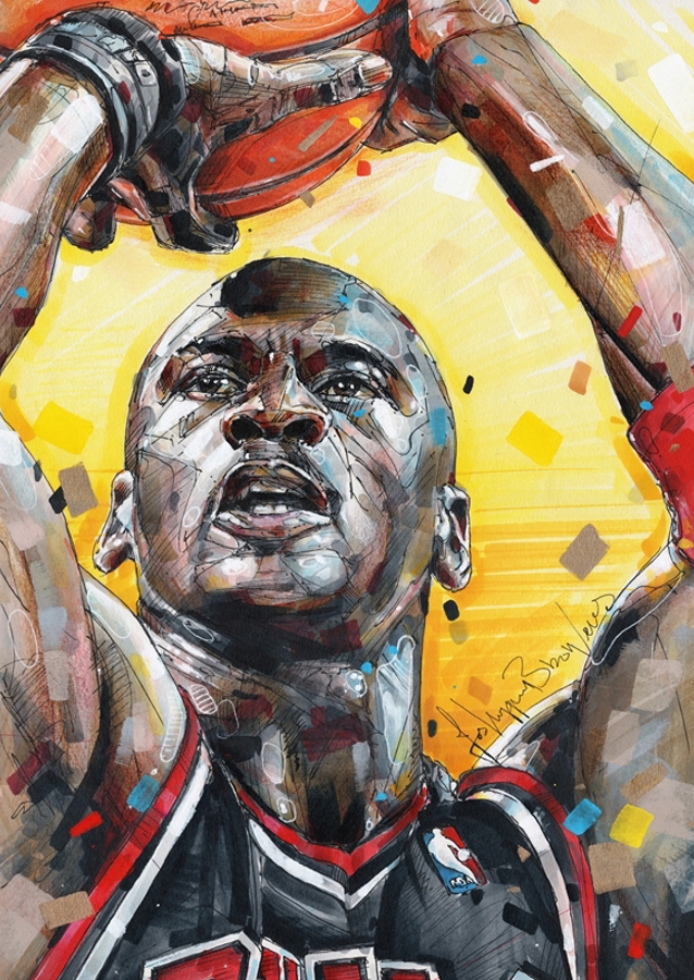 Michael Jordan painting.