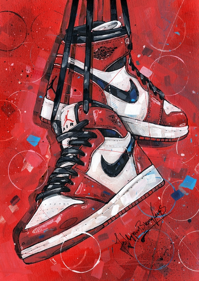 Air jordan 1 Mid peinture