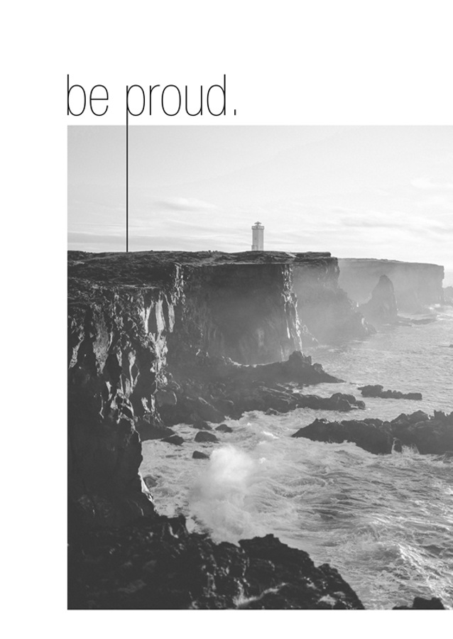 Text Art – be proud. 