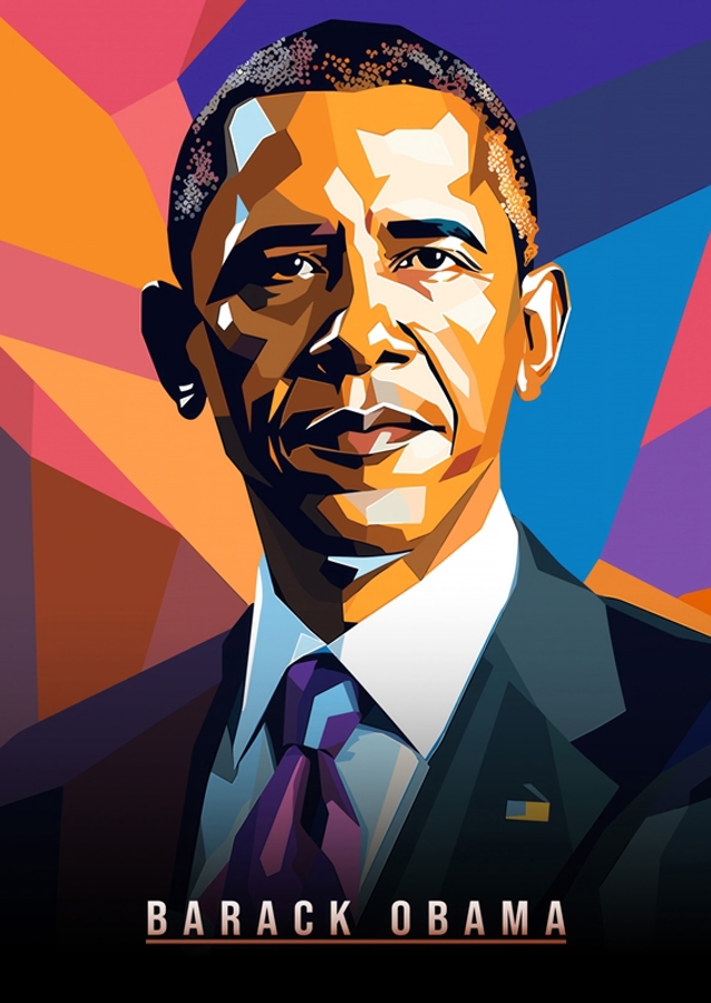 Barack Obama Pres WPAP Popart