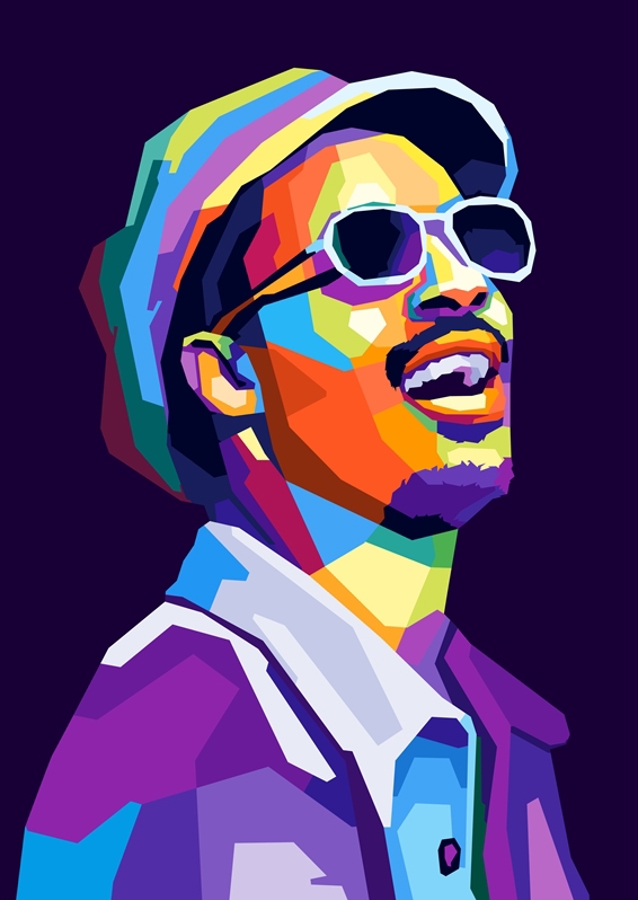 Stevie Wonder Wpap Pop Art