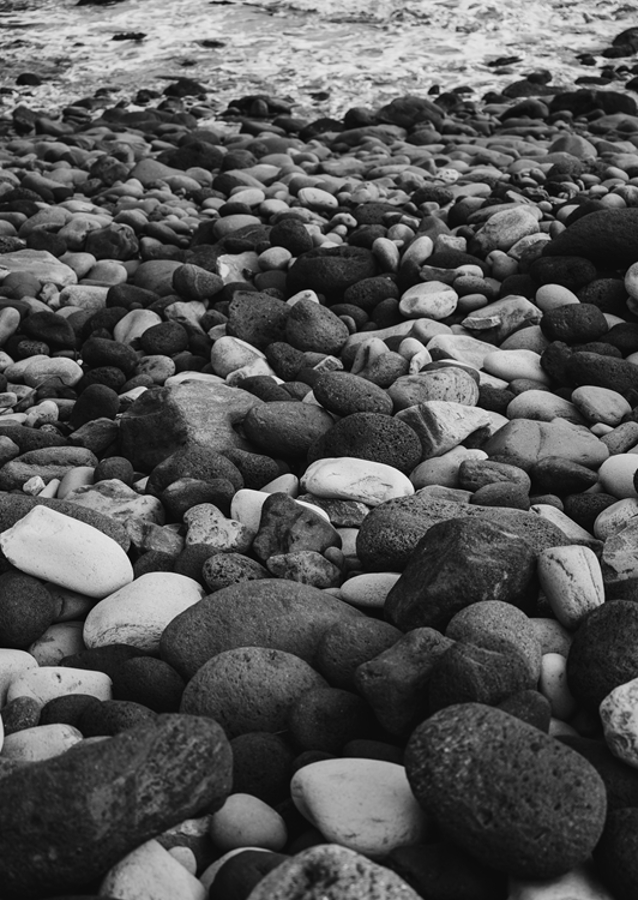 Small rocks on a beach Iceland