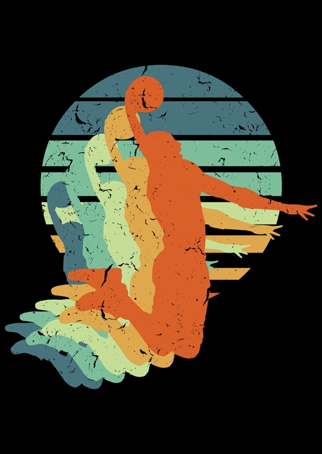 Joueur de basket-ball Vintage