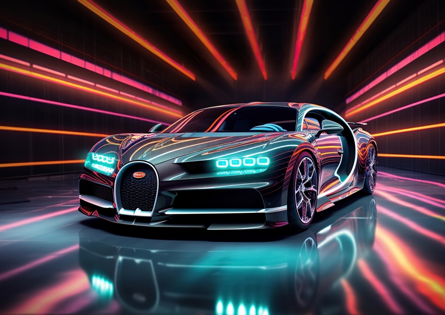 Bugatti Chiron Neon
