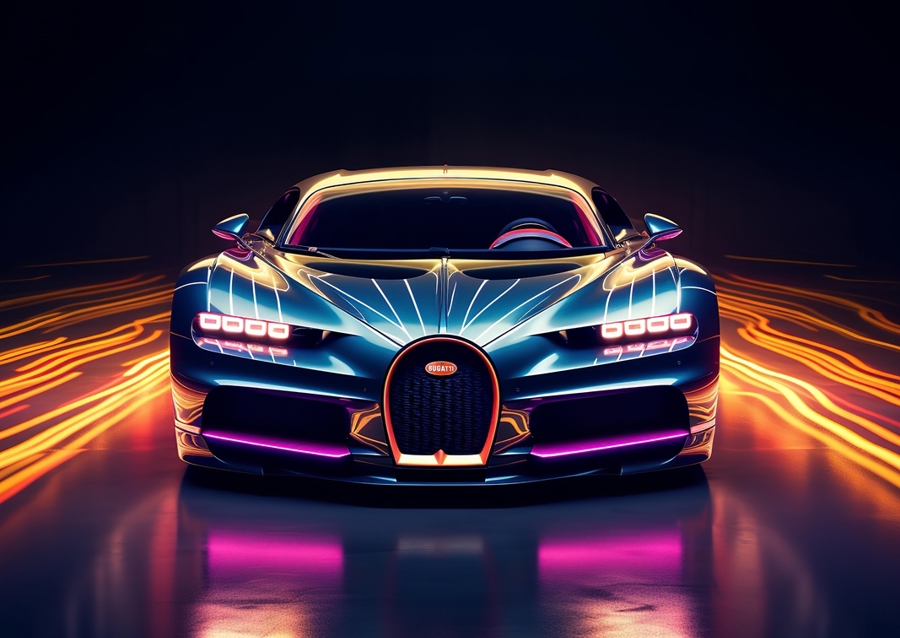 Bugatti Chiron Neon