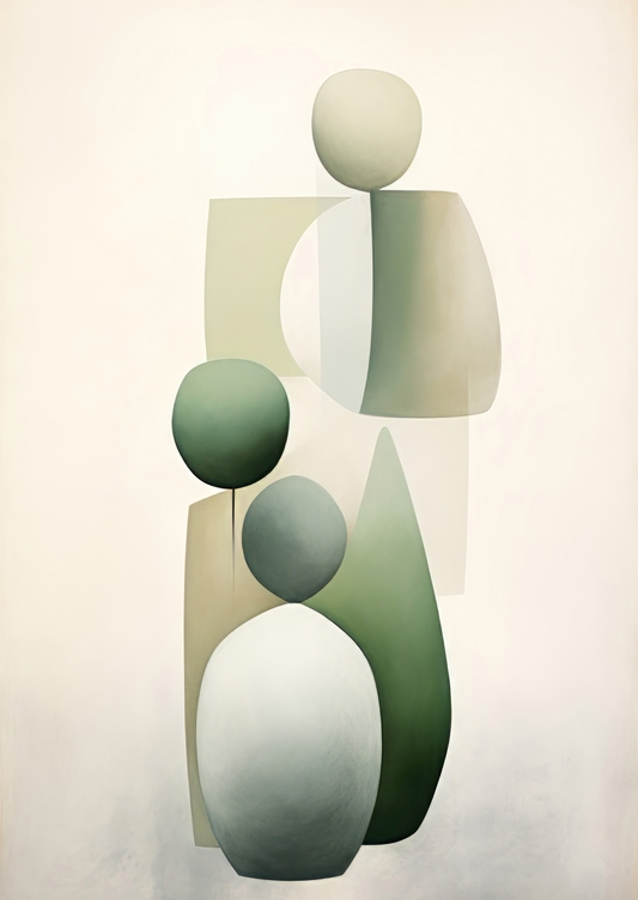 Modern Beige Green Textured 