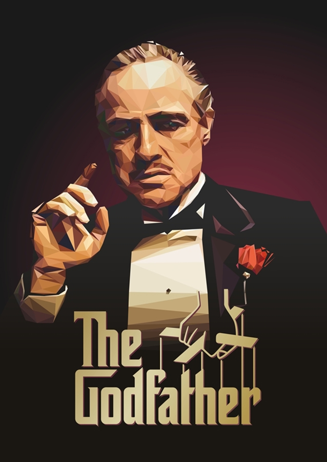 Der Pate Lowpoly Kunst