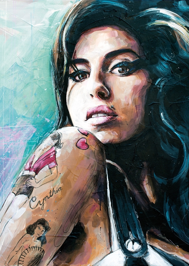 Amy Winehouse painting.