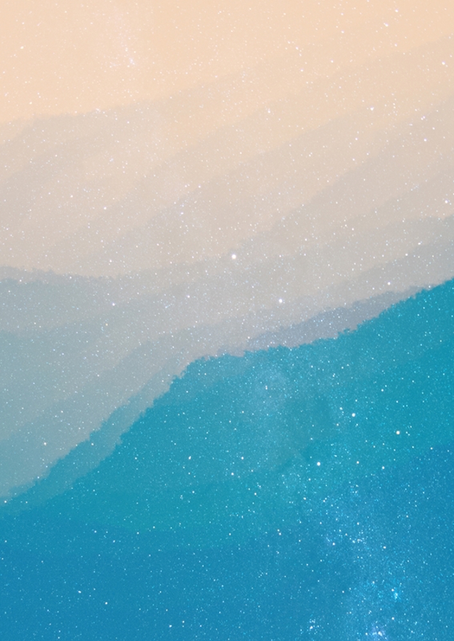 water color blue and warm sky 