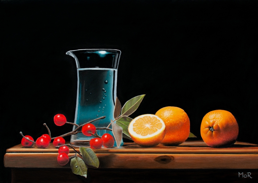 Berries, Oranges and Water Jug