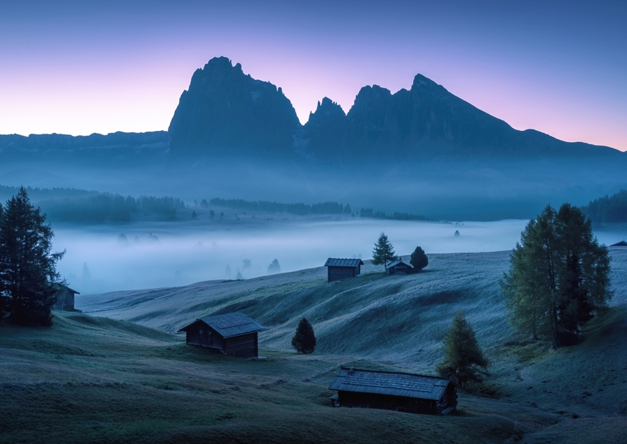 Seiser Alm før solopgang