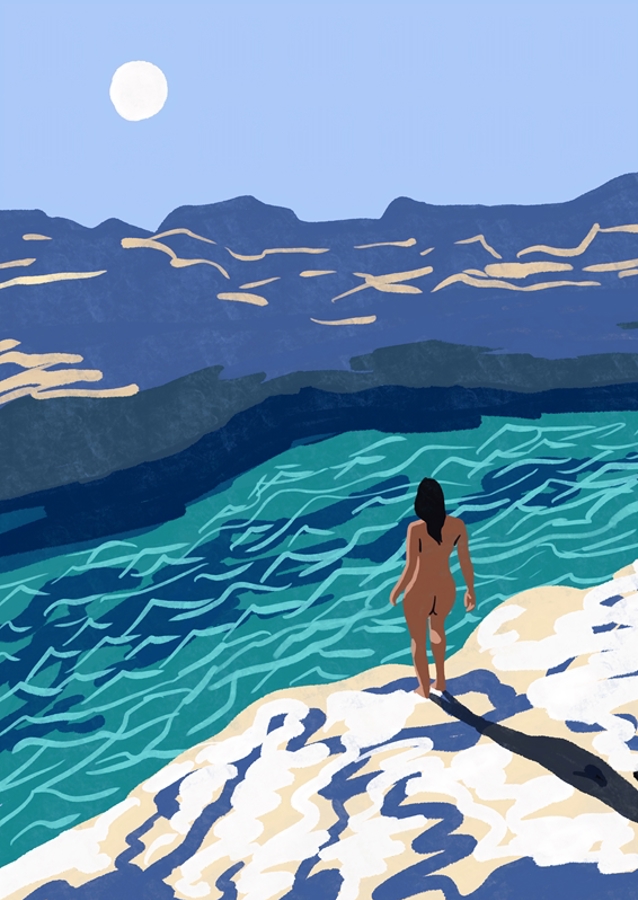 Taking a bath in the Calanques