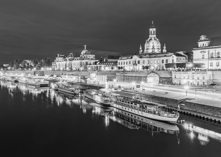 Skyline of Dresden at night