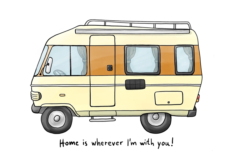 Bobil klassisk bil på veien