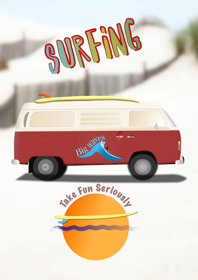 Surf bus in the Dunes, Nazaré