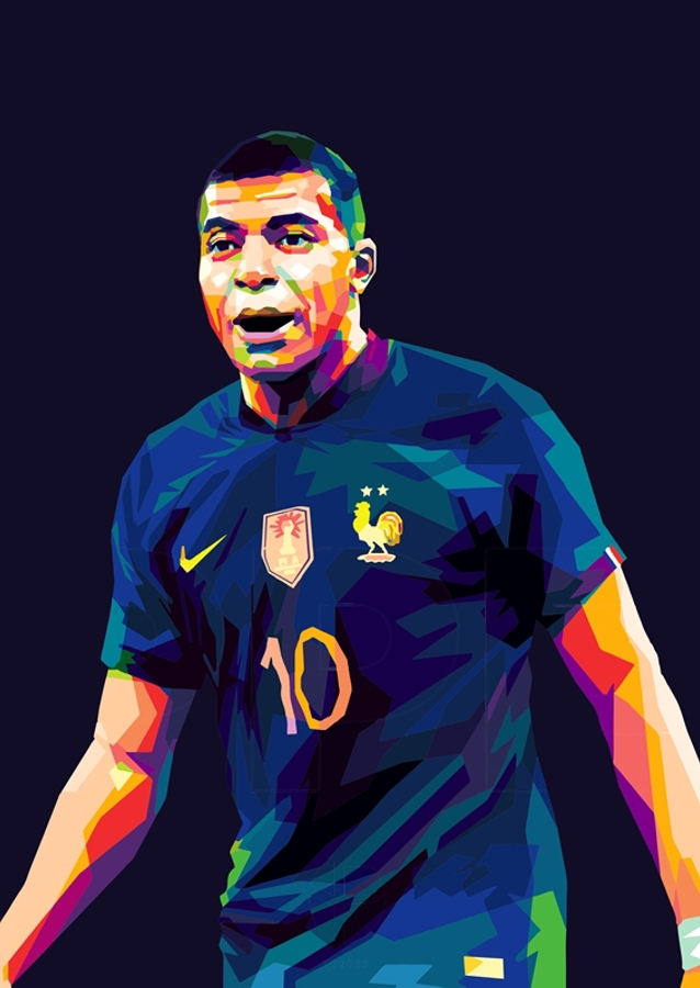 kylian mbappe pop art