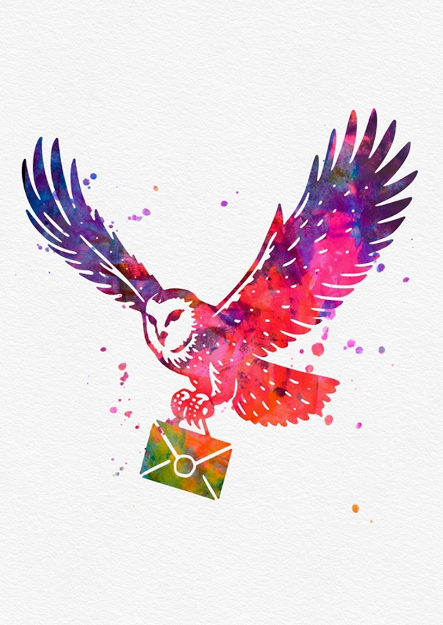 Hedwig Harry potter Watercolor